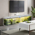 cc182l TV Cabinet Fish Tank Tea Table Integrated Aquarium Living Room Home Super White Glass Fish Globe