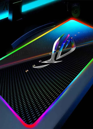 Black Mouse Pad Asus Rgb Gaming Mause Mat Anime Mats Gamer Rug Pc Xxl Cute Pads Large Game Keyboard Carpet Backlight Mousepad
