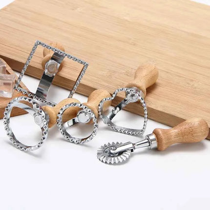 Home Ravioli Cutter Set Pasta Press Kitchen Attachment Kit Ravioli Maker Mold Tool Ravioli Stamp Set Pastry Wheel Set cake mold