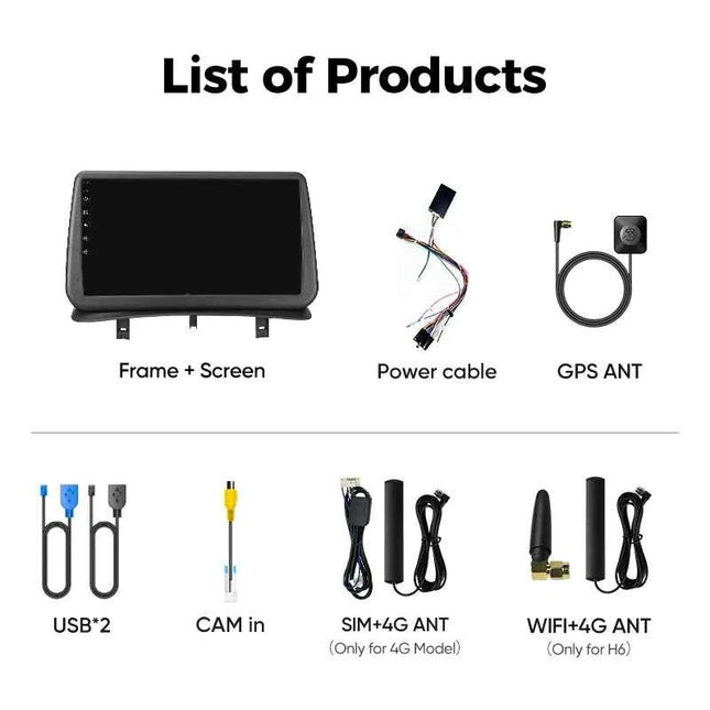 Ainavi Car Radio For Renault Clio 3 2005-2014 Wireless CarPlay Android Auto 4G Multimedia Player GPS 2 din Autoradio BT