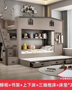 Bunk bed kids with Drawer storage loft double bed Climbing stairs full frames Queen Wooden literas de 2 camas bedroom furniture