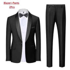 Abito Uomo 3 Pezzi Nero Slim Fit - Giacca, Pantalone e Gilet Cerimonia