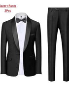 Abito Uomo 3 Pezzi Nero Slim Fit - Giacca, Pantalone e Gilet Cerimonia