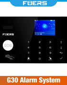 FUERS G30 DIY Tuya Smart WIFI GSM Alarm System Wireless Home Security Alarm System Control Siren Motion Detector Smoke Sensor