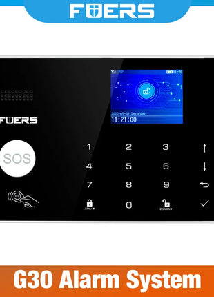 FUERS G30 FAI DA TE Tuya Smart WIFI Sistema di Allarme GSM Sistema di Allarme di Sicurezza Domestica Senza Fili Sirena di Controllo Rilevatore di Movimento Sensore di Fumo