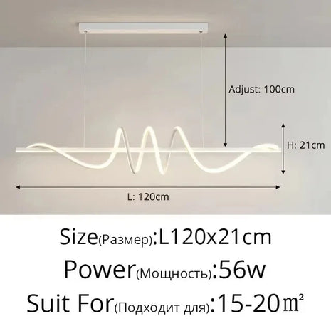 Minimalist Long Strip Ceiling Chandelier for Restaurant Home Decor Bedroom Living Room Pendant Light Dining Table Bar Hanging Lamps