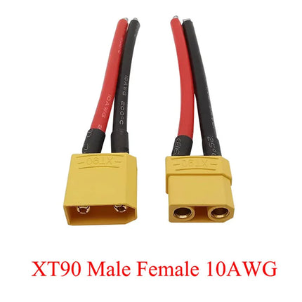 XT30 XTR30U XT60 XT60H XT90 Connettore maschio e femmina con cavo in silicone 10AWG/12AWG/16AWG/18AWG 100mm per cavo batteria RC
