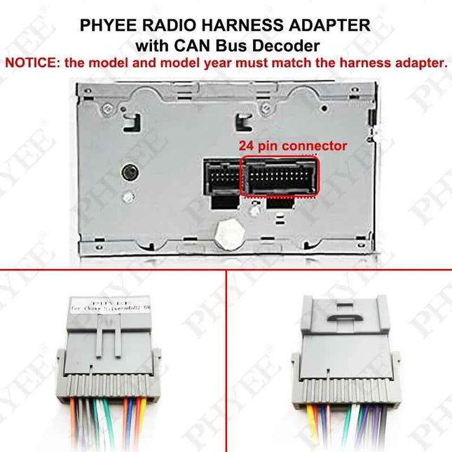 Auto Stereo Radio Cablaggio Adattatore 24 Spille per Chevy Silverado Chevrolet Malibu Impala GMC Envoy Sierra Buick Pontiac Hummer