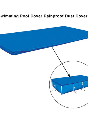 Copertura per piscina rettangolare Copertura per piscina gonfiabile pieghevole in PE impermeabile per piscina fuori terra Copertura per piscina familiare per bambini all'aperto