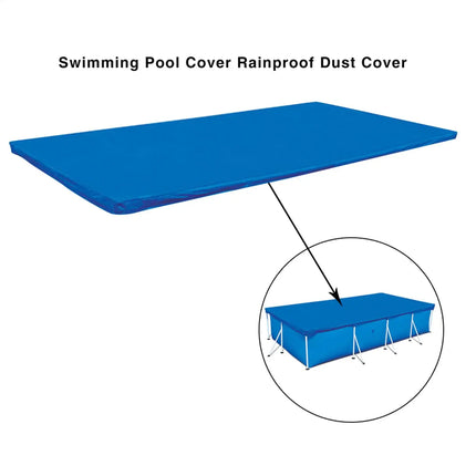 Copertura per piscina rettangolare Copertura per piscina gonfiabile pieghevole in PE impermeabile per piscina fuori terra Copertura per piscina familiare per bambini all'aperto
