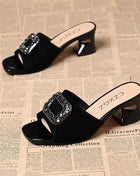 Cresfimix sapatos femininas donna casual di alta qualità primavera peep toe comfort sandali tacco alto signora scarpe estive nere ab714