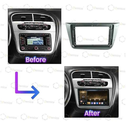 Ownice 9 "Fascias telaio autoradio per Seat Altea Toledo 5P 2004 - 2015 Pannello stereo Cablaggio Cavo di alimentazione Cavo Canbus