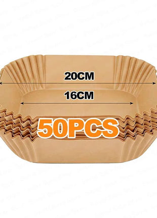 Disposable Baking Accessories for Most AirFryers, Non-Stick Waterproof Oilproof Cooking Paper, Square, for Oven and Air Fryers