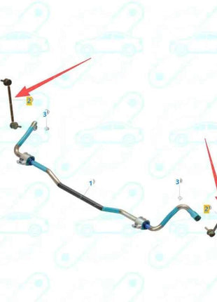 2 Pezzi Barre Stabilizzatrici Anteriori Sinistra e Destra per Tesla Model S X 2021-2023 1420391-00-C 142039100C