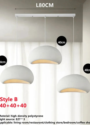 Lampada a sospensione a 3 teste Wabi Sabi moderna sala da pranzo cucina lampadario a soffitto decorazioni per la casa camera da letto soggiorno loft lampada a sospensione
