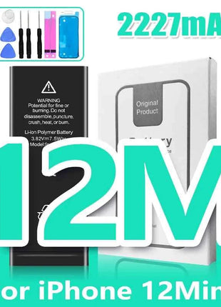 0 Cycle High Capacity Battery For iPhone 11 11Pro 12Pro 12 13 14 13Pro 14Pro Max Mini Phone Bateria + Free Tool Kit