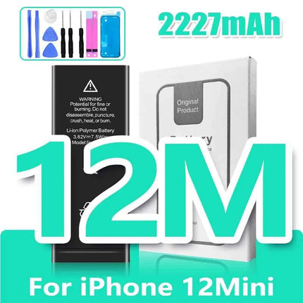 0 Cycle High Capacity Battery For iPhone 11 11Pro 12Pro 12 13 14 13Pro 14Pro Max Mini Phone Bateria + Free Tool Kit