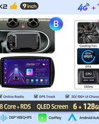 Junsun 8 Core Wireless CarPlay Android Auto Car Radio For Mercedes Benz Smart 453 Fortwo 2014-2020 4G WiFi GPS Navigation Stereo