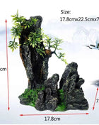 Resin Aquarium Rockery Mountain Decoration Artificial View Rock Cave Stone Tree Fish Tank Ornament Aquarium Decor Home New