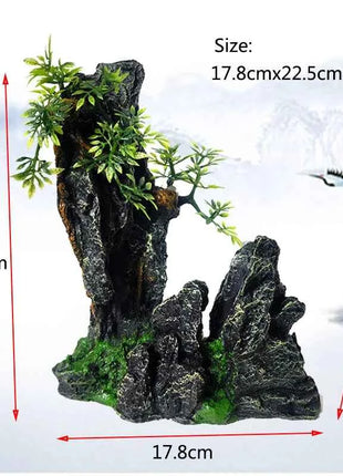 Resin Aquarium Rockery Mountain Decoration Artificial View Rock Cave Stone Tree Fish Tank Ornament Aquarium Decor Home New