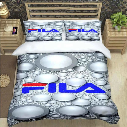 Hot Logo Print Bedding Sets Bed Supplies Set  Comforter Set  Teens Girls Cartoon Twin Single Kid  F-Fila Luxury Gift