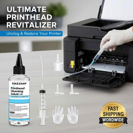 400mL Printhead Cleaning Kit for Epson HP Canon Brother, Universal Inkjet Printer Cleaner Solution, Liquid To Unclog Print Head
