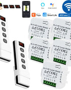Smart WiFi RF Wireless Curtain Switch Module 433 MHz 5 in 1 Remote Control, 110V 220V 240V for Tuya Alexa Roller Shutter Garage