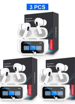 Original Thinkplus Wireless Bluetooth Earphones ANC Noise Reduction Earbuds HD Mic Call Gamer Headsets LED Touch Screen Control