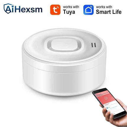 100DB Tuya WiFi Water Leakage Sensor Smart Home Water Leakage Detector Flood Alert Overflow Security Protection Via Smart Life