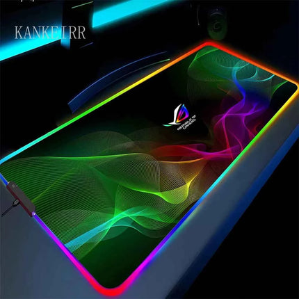 Mouse Pad Asus Rgb Gaming Mause Mat Anime Mats Gamer Rug Pc Xxl Cute Pads Large Game Keyboard Carpet Backlight Mousepad