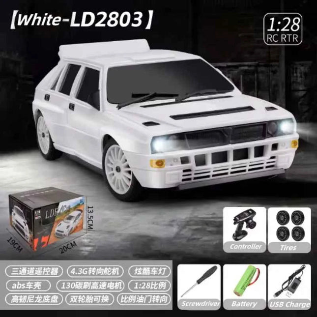 1/28 LDRC LD2802 RC Drift Car 4WD 2.4G RC Car ESC Servo RC Racing Vehicle Motor Protection Nylon Frame RTR Model RC Toys for Boy