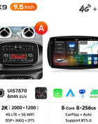 Junsun 8 Core Wireless CarPlay Android Auto Car Radio For Mercedes Benz Smart 453 Fortwo 2014-2020 4G WiFi GPS Navigation Stereo