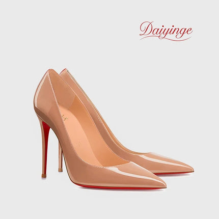 Tacchi da Donna 2026 Nuovi di Lusso Firmati di Alta Qualità con Suola Rossa, Tacchi Alti a Punta, Stiletto, Scarpe Eleganti Sexy da 12 cm