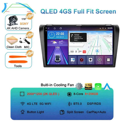 Android 16  video Player Car Radio For Mazda 3 2004 - 2009 2din with BOSE Multimedia Carplay Stereo GPS Head Unit WIFI+4G