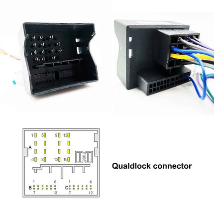 CAN BUS Decoder 16 Pin cablaggio adattatore ISO Quadlock connettore cavo per Porsche 911 996 Mk2 997 Cayenne E1 Boxster Cayman