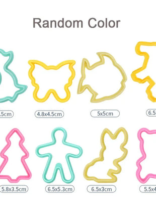 Stampi per pasta da gioco per alimenti per bambini Plastica Frutta Verdura Gnocco Stampo per noodle Coltello Forchetta Ciotola Piatto Accessori per plastilina Giocattoli