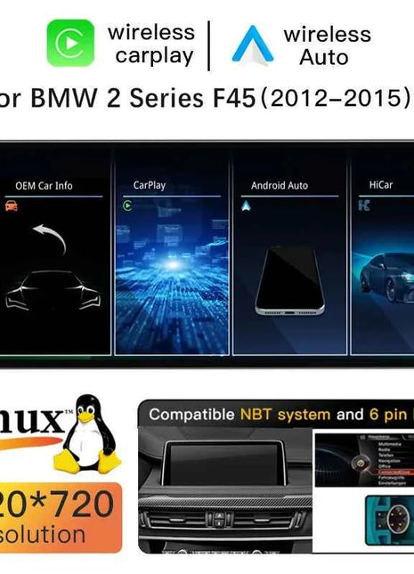 15.8 "Linux Wireless Carplay Car Radio for BMW X1 F48 2016 2017 2018 NBT EVO Multimedia NBT HD AutoRadio Screen Navigation Carplay Head Unit Audio Stereo Wifi