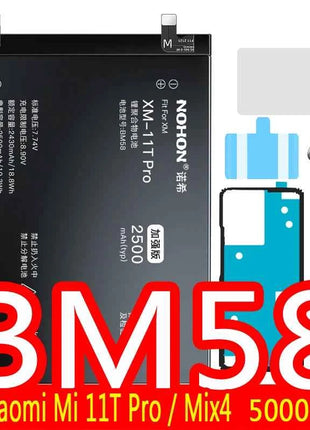 NOHON BM53 BM3L BM4E BM47 Battery For Xiaomi Mi 10T Pro Lite 9T 11T 8 9 10 10S 11 12 12X Max3 Mix 4 2 2S POCO F1 F2 Pro F3 M3 A3