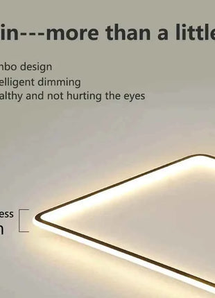 Lampada da Soffitto LED Ultrasottile AuroraRealm, Illuminazione Moderna per Soggiorno con Telecomando, Lampadario per Camera da Letto e Balcone