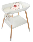 2 in 1 Baby Bath & Installation Safety Wooden Children Infant Diaper Changing Table with Free Changing Pad Included