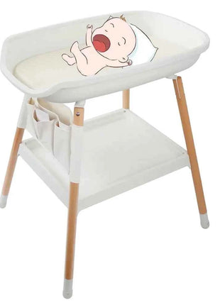 2 in 1 Baby Bath & Installation Safety Wooden Children Infant Diaper Changing Table with Free Changing Pad Included