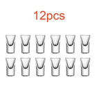 Set Bicchierini Shot 15ml Fondo Spesso Trasparente per Liquori e Spirits - 2/6/12 Pezzi