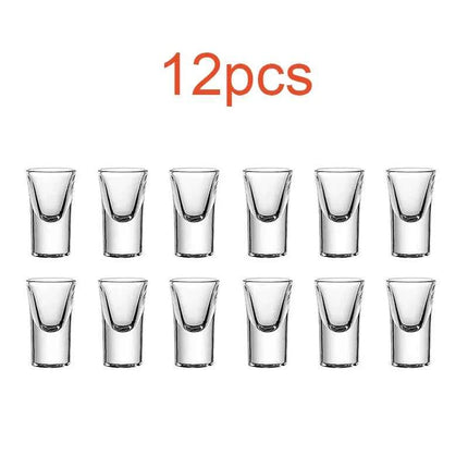 12pcs/6pcs/2pcs Shot Glass 15ml Spirits Cup Thicken Bottom Transparent Glass Drinkware Strong Liquor  Cup Baijiu Wine Small Cups