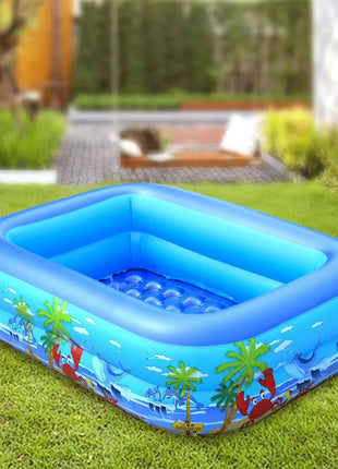 Piscina gonfiabile per bambini, bambini piccoli, adulti, piscina gonfiabile in PVC per feste acquatiche interne ed esterne, blu