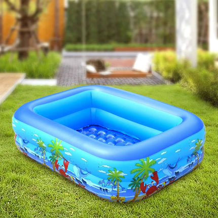Piscina gonfiabile per bambini, bambini piccoli, adulti, piscina gonfiabile in PVC per feste acquatiche interne ed esterne, blu