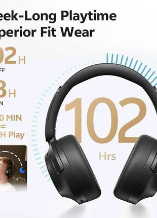 QCY H3S -56dB Adaptive ANC Over Ear Headphone Hi-Res LDAC Spatial Sound Wireless Earphone Bluetooth 6.0 Dual Driver 102H Headset