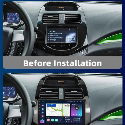 Podofo 4G CarPlay Android Radio For Chevrolet Spark 2011-2014 Car Intelligent System 2din GPS Stereo Head Unit Multimedia Player