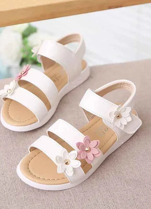 2024 Estate Nuove Ragazze Sandali Bambini Sandali Floreali con 3 Fiori Principessa Dolce per la Festa Nuziale Scarpe Eleganti Sandali Per Bambini 21-36