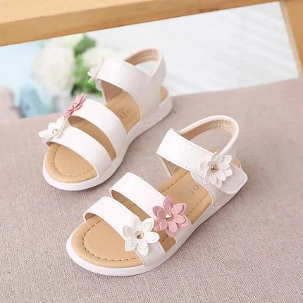 2024 Estate Nuove Ragazze Sandali Bambini Sandali Floreali con 3 Fiori Principessa Dolce per la Festa Nuziale Scarpe Eleganti Sandali Per Bambini 21-36