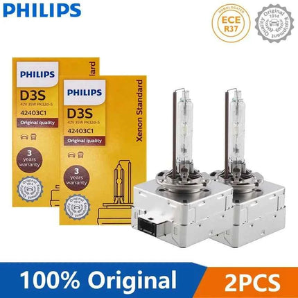 Philips 2pcs D1S D2S D2R D3S D4S Xenon HID Standard Car Head Light 35W 4200K Xenon White Original Bulbs Upgrade Lamps Germany